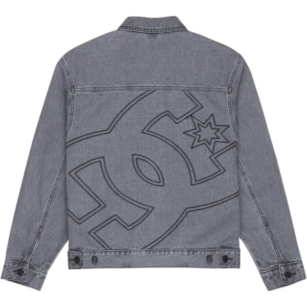2026 DC Shoes Mens Ethos Denim Trucker Jacket EDYJK03271 - Medium Grey